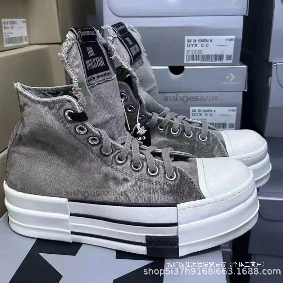 Rickowensconvorse новые туфли из ткани высокого уровня для мужчин и женщин