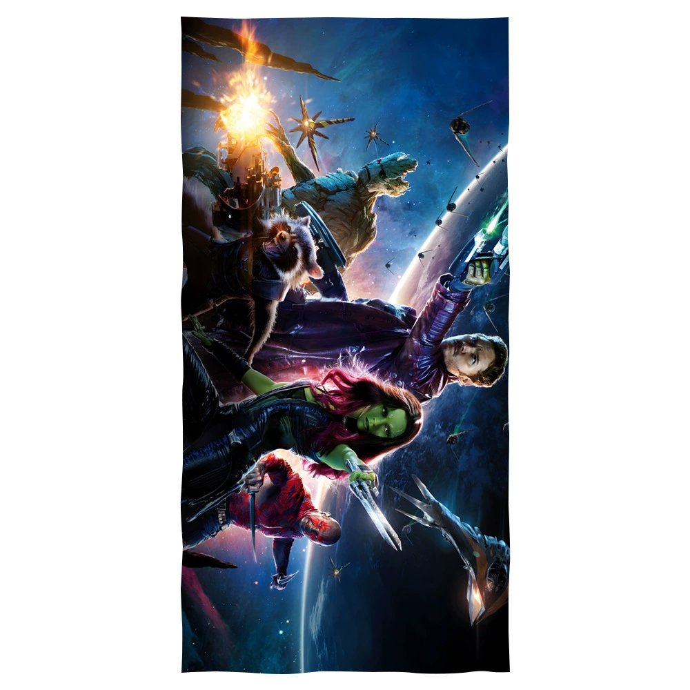 Границы кросс-бордер Amazon Galaxy Guard 3Guardians of the Galaxy напечатанное пляжное полотенце-плед