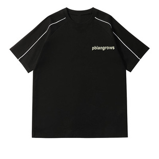 Young Men's T-Shirt Raglan Half-Sleeve 2025 Summer New Short-Sleeved Loose Bottoming Shirt Design Niche Couple Wear