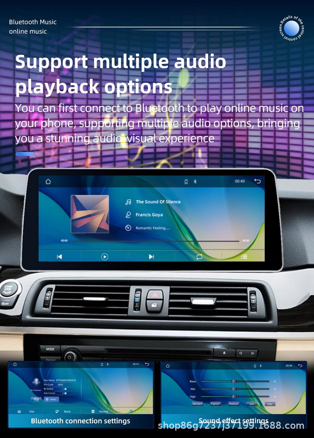 Suitable for Bmw 5 Series F10 12.3inch Car Navigation System, Large Screen Reversing Image, Carplay Bluetooth