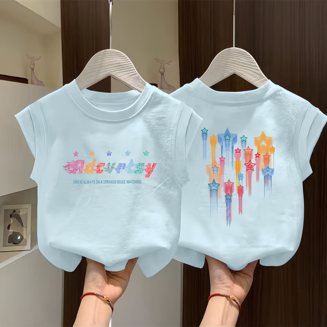 하늘색 안개꽃 양면 인쇄