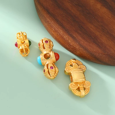 Zərgərlik ara hissələri, 24K Gold-Plated Copper Accessories Inlaid