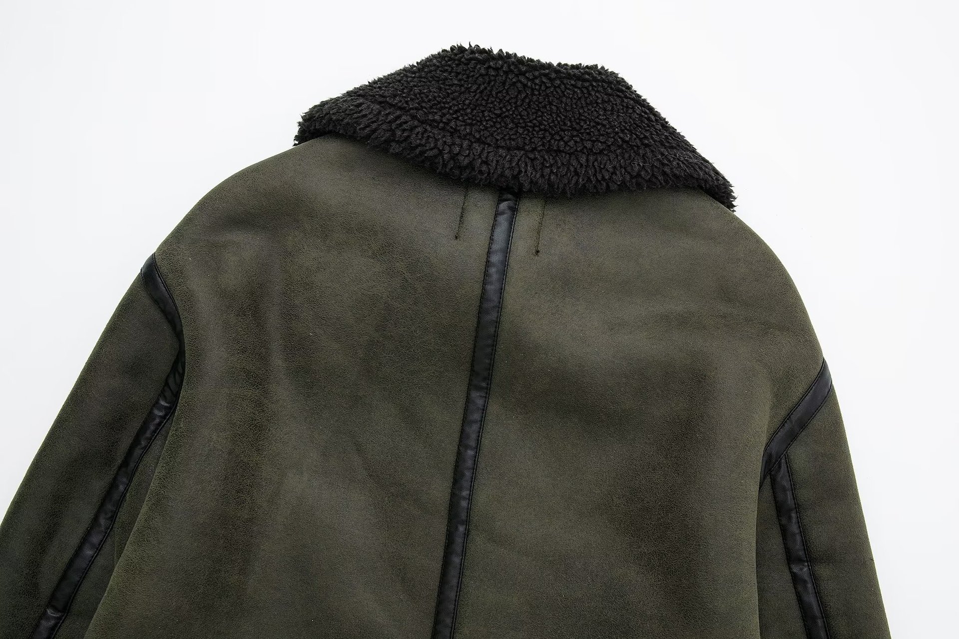 1330g Weight Casual Jacket Outerwear Type Long Sleeve Sleeve Length Zipper Placket Type Deerskin Velvet Composite Material Fabric Type Short Top Length Coat Tops Type Casual Occasion Turndown Neckline Loose Fit Type Color Block Pattern Winter, Autumn Season Women's Gender Streetwear Style Women's Streetwear Color Block Zipper Coat Casual Jacket 12