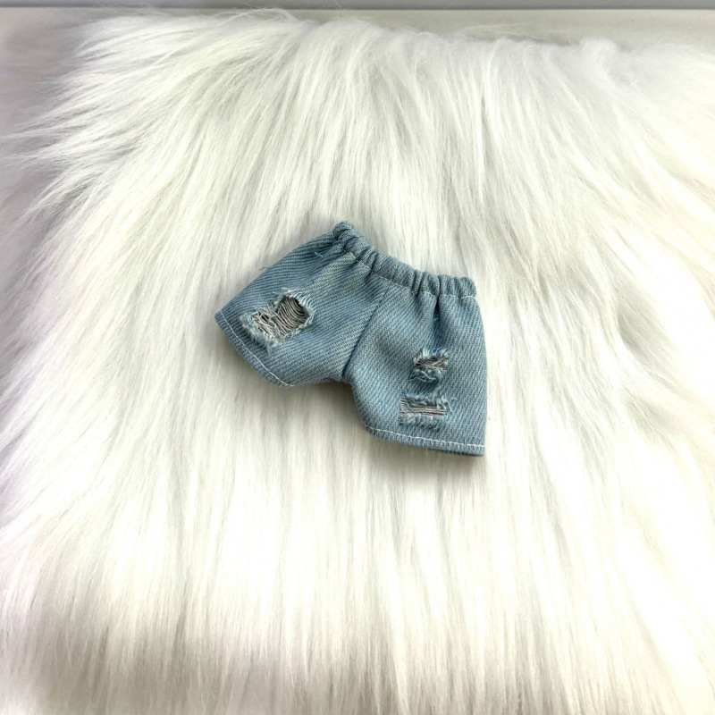 Only Labubu Ripped Jeans Macaron Sitting Party 17cm Pants 15cm Jeans