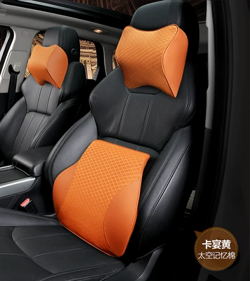 Headrest – comfortable soft memory cotton headrest - memory-cotton-headrest-waist-cayenne-yellow-general