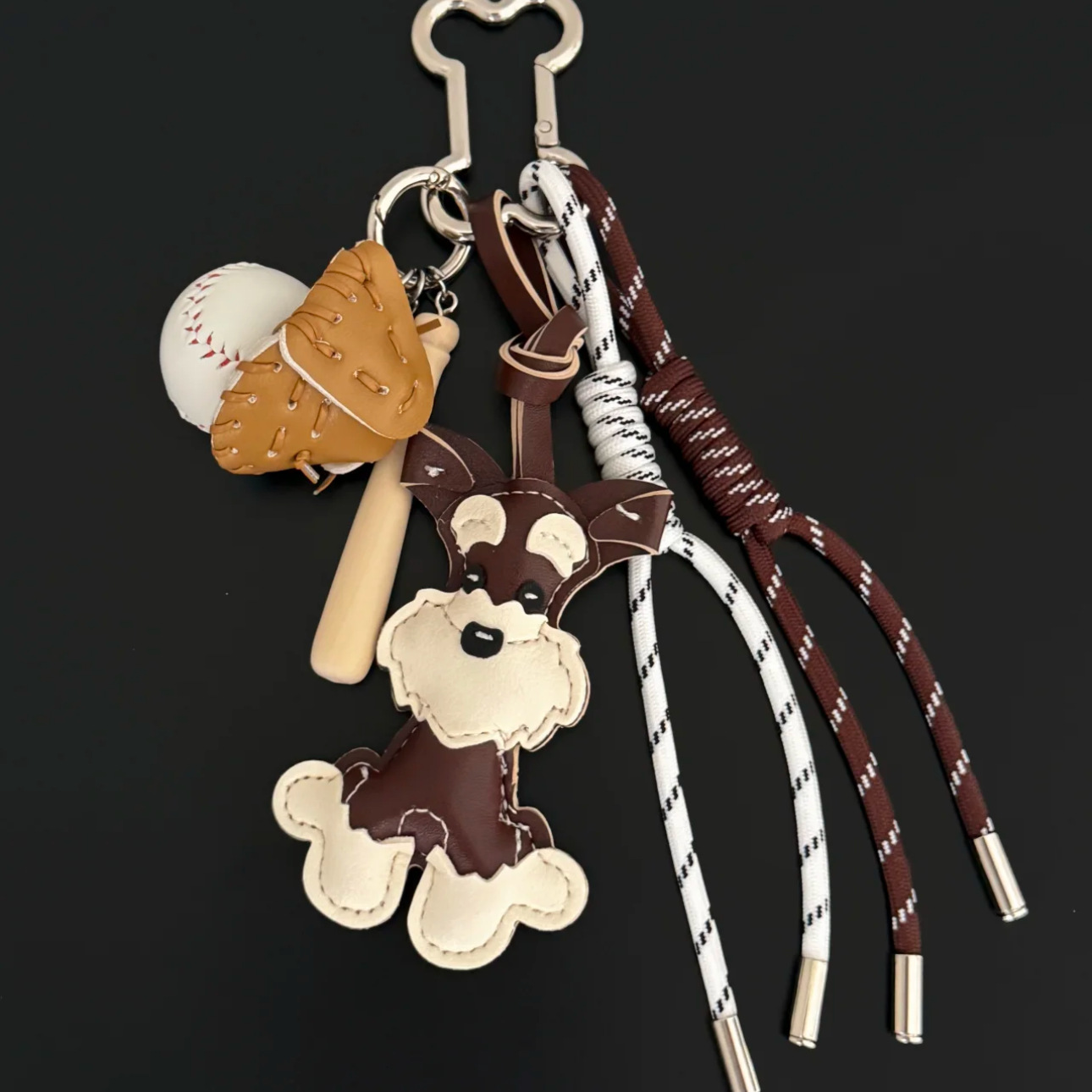 Brown schnauzer m series pendant