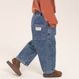 Children's Clothing Boys' Jeans Autumn Loose Casual Pants for Toddlers and Kids Spring and Autumn Long Pants Cross-Border Exclusive Supply