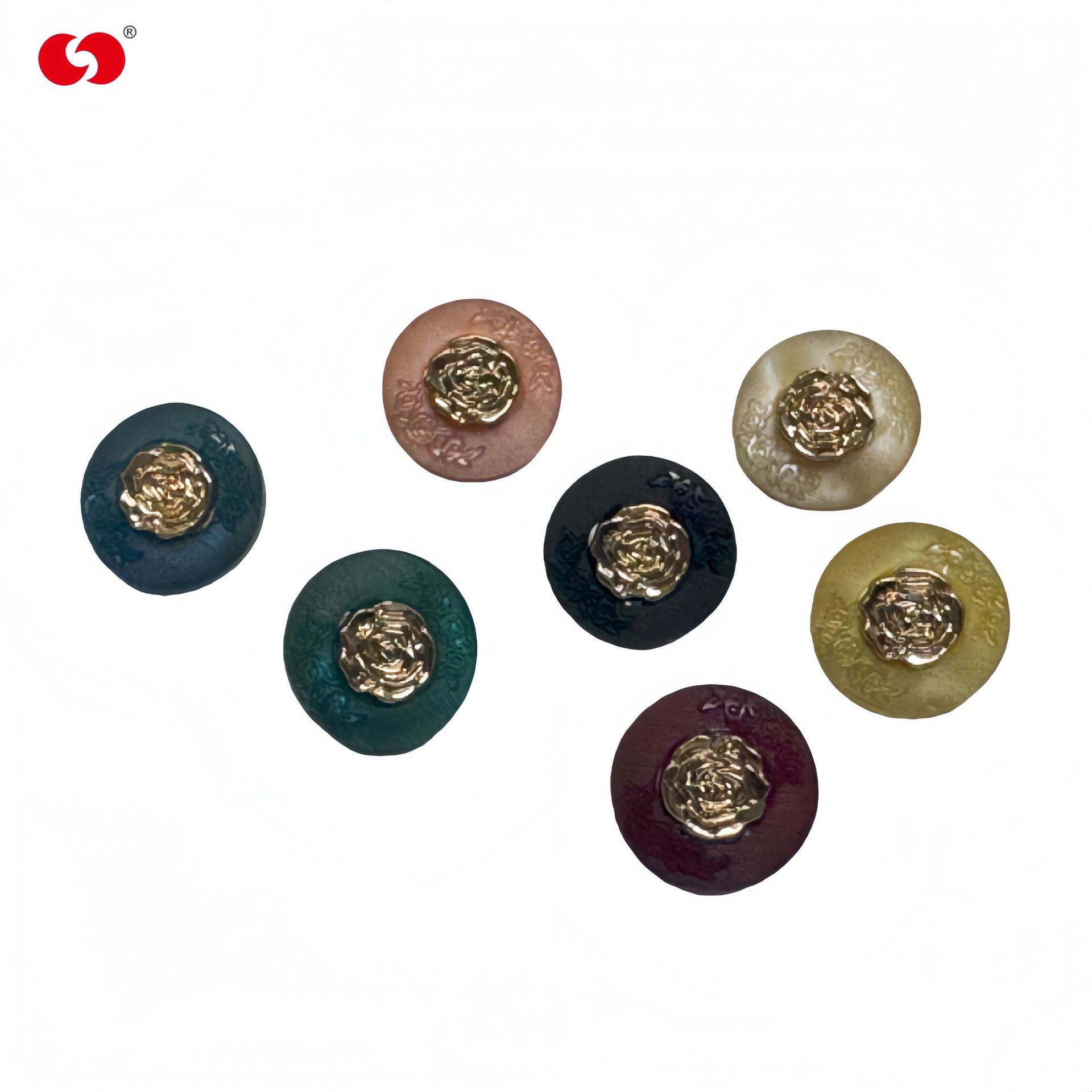 厂家直销国风精致树脂合金小纽扣