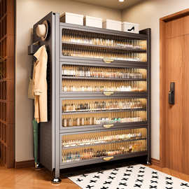 钢制鞋柜家用门口防尘收纳柜入户玄关储物一体靠墙多层大容量鞋架