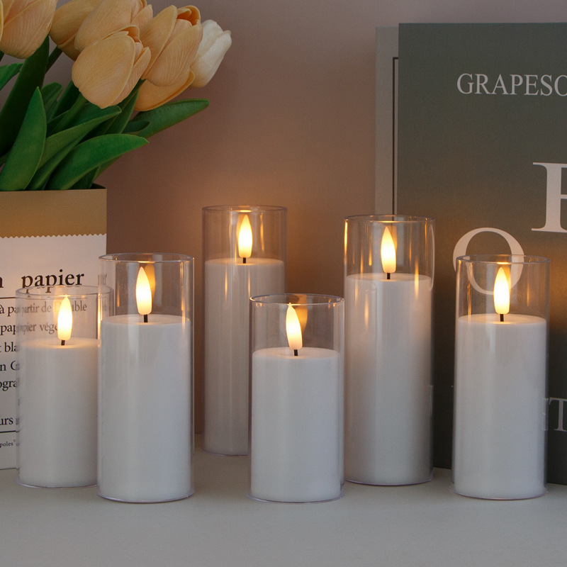 Mini simulación de velas LED velas electrónicas cabezas oscilantes confesión romántica decoración de boda props creativos tela de cumpleaños