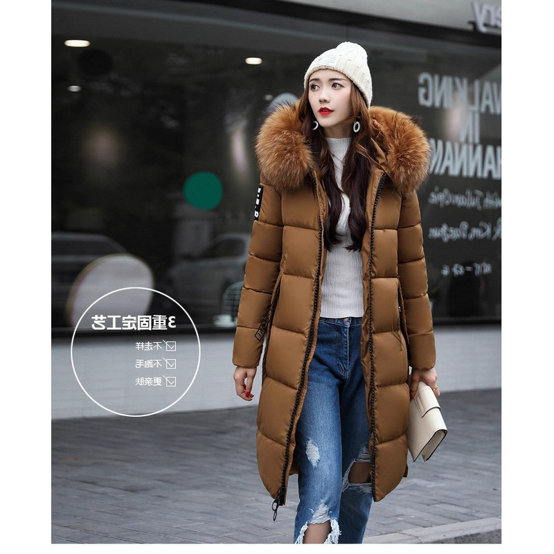 Women's Cotton Outwear over the Knee 2024 Winter New Korean Style Slim Fit Thickeneded down Cotton Outwear Mid-Length Cotton Outwear Women's Outwear Women's Cotton Outwear over the Knee 2024 Winter New Korean Style Slim Fit Thickeneded down Cotton Outwear Mid-Length Cotton Outwear Women's Outwear