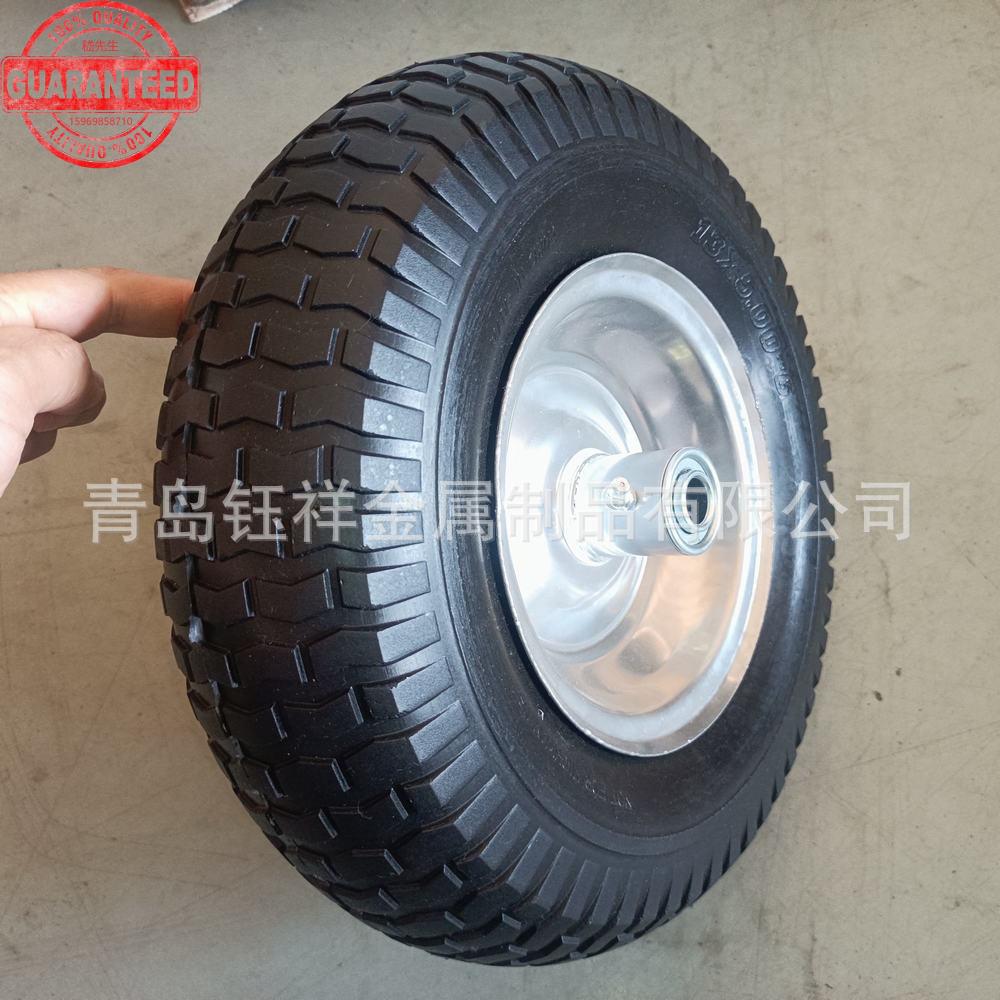 5.00-613寸PU聚氨酯发泡实心车轮载重100公斤适用各种推车 LEO