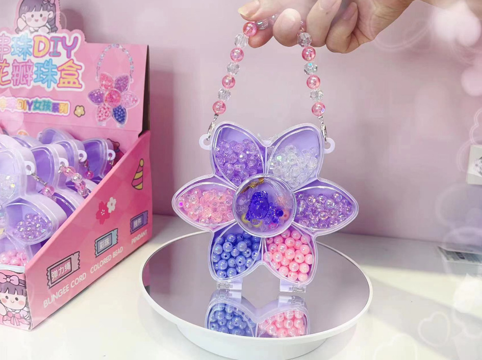 HY6631 고가의 꽃잎구슬 상자 1개(디스플레이 상자와 함께 12개 구매)