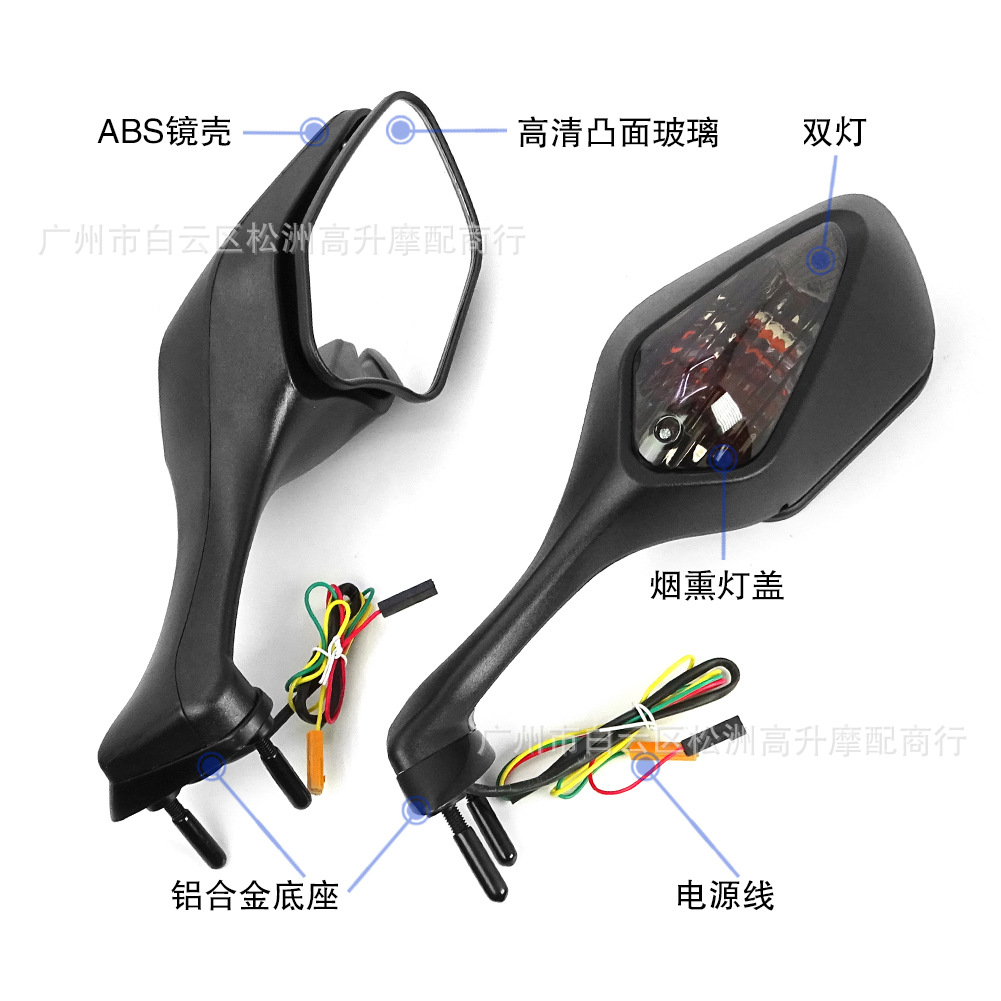 For Honda Cbr1000Rr 2008-2016 Foldable with Steering Motorcycle Reflector Rearview Mirror