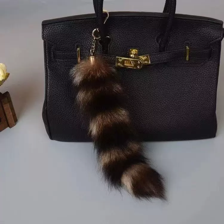 狐狸尾巴包包挂件挂饰饰品皮包演出道具真毛美州豪钥匙汽车