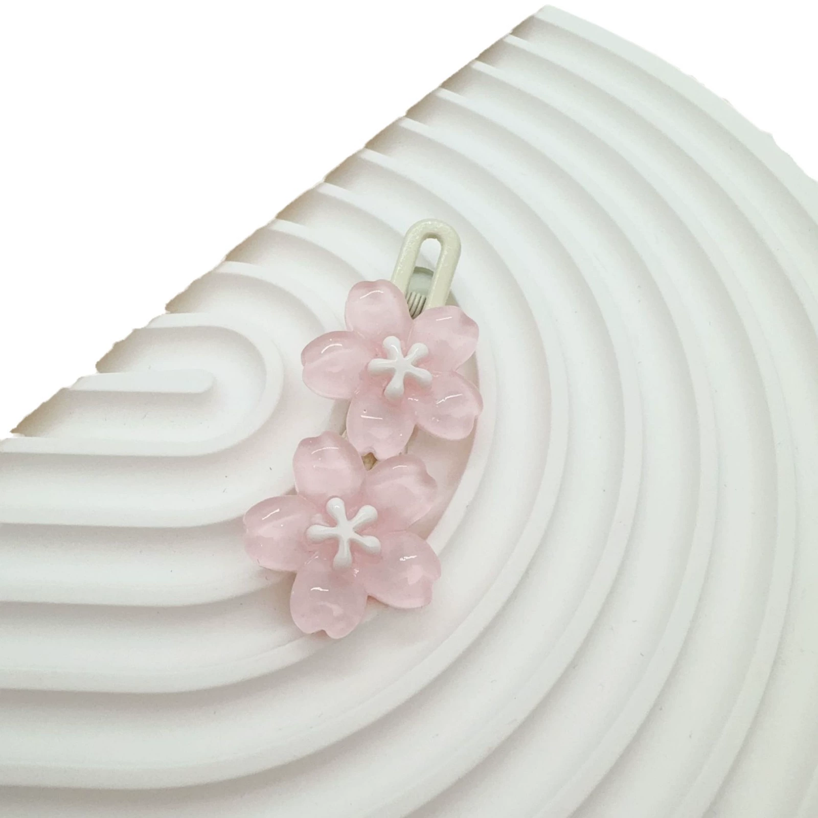 Заколка для волос Jelly Cherry Blossom, смоляная боковая клипса, 6 см, пастельные цвета