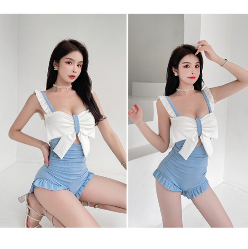 Women's one-piece swimsuit pure desire style sweet girl swimsuit hot spring conservative sexy swimsuit hot spring Instagram style beautiful back