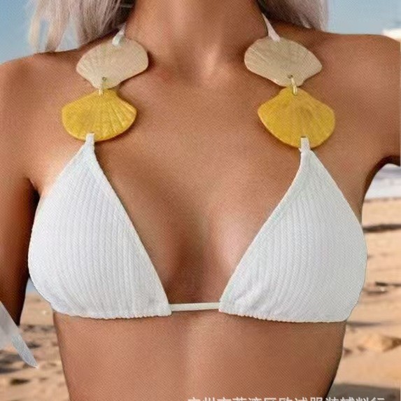 수지 대형 쉘 스레딩 액세서리 XINGCHENG 수영복 버클 팬 모양의 베이지 핑크 가리비 액세서리 큰 구멍 버클