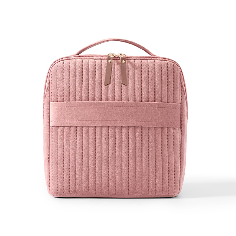 Bolsa de almacenamiento multicapa de terciopelo transfronterizo de Nueva Holanda puede ser vertical conveniente para viajar bolsas de maquillaje portátiles de gran capacidad