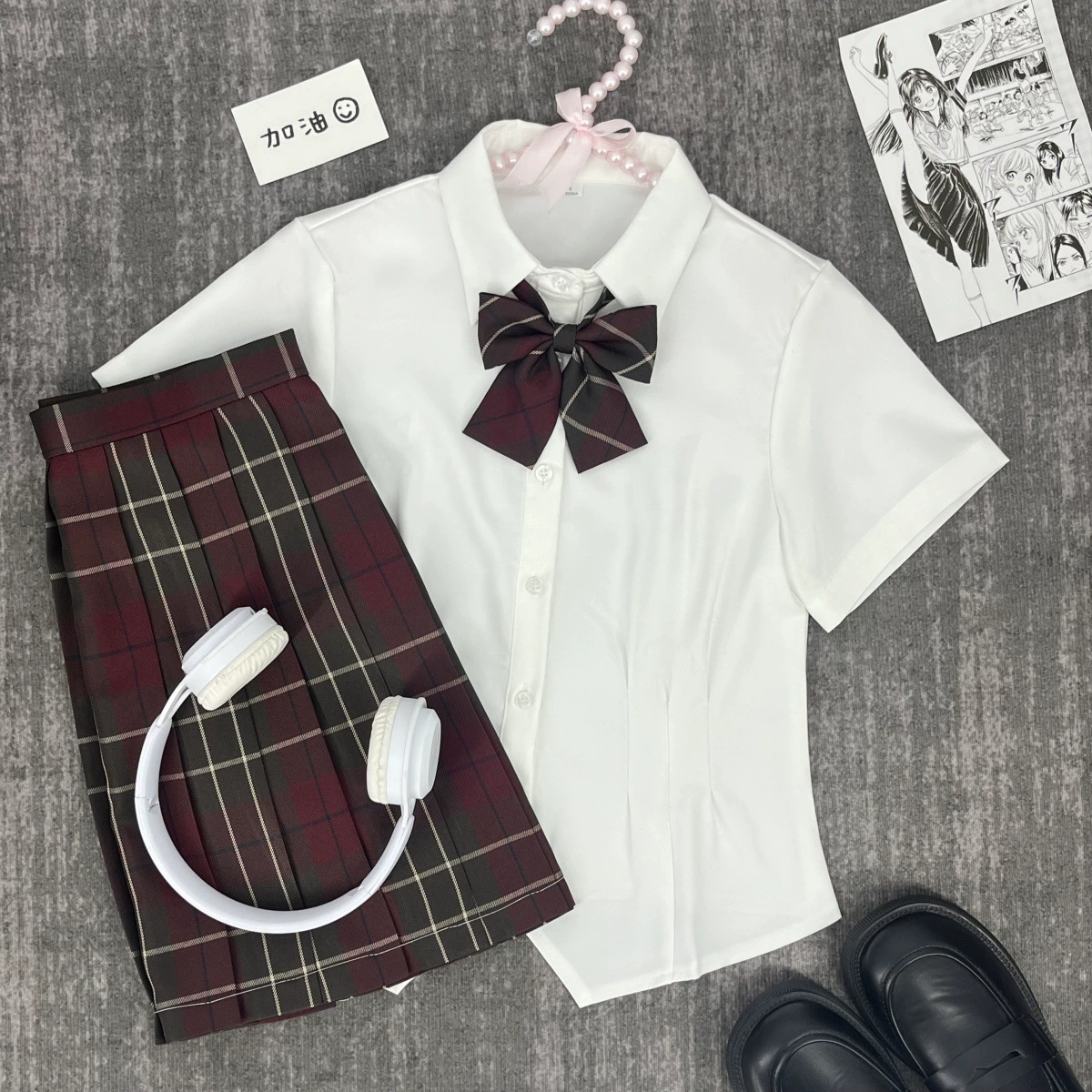 [Большая красная клетчатая юбка] Юбка-форма JK в японском стиле, костюм-юбка в консервативном стиле, юбка с высокой талией, плиссированная юбка, юбка-трапеция