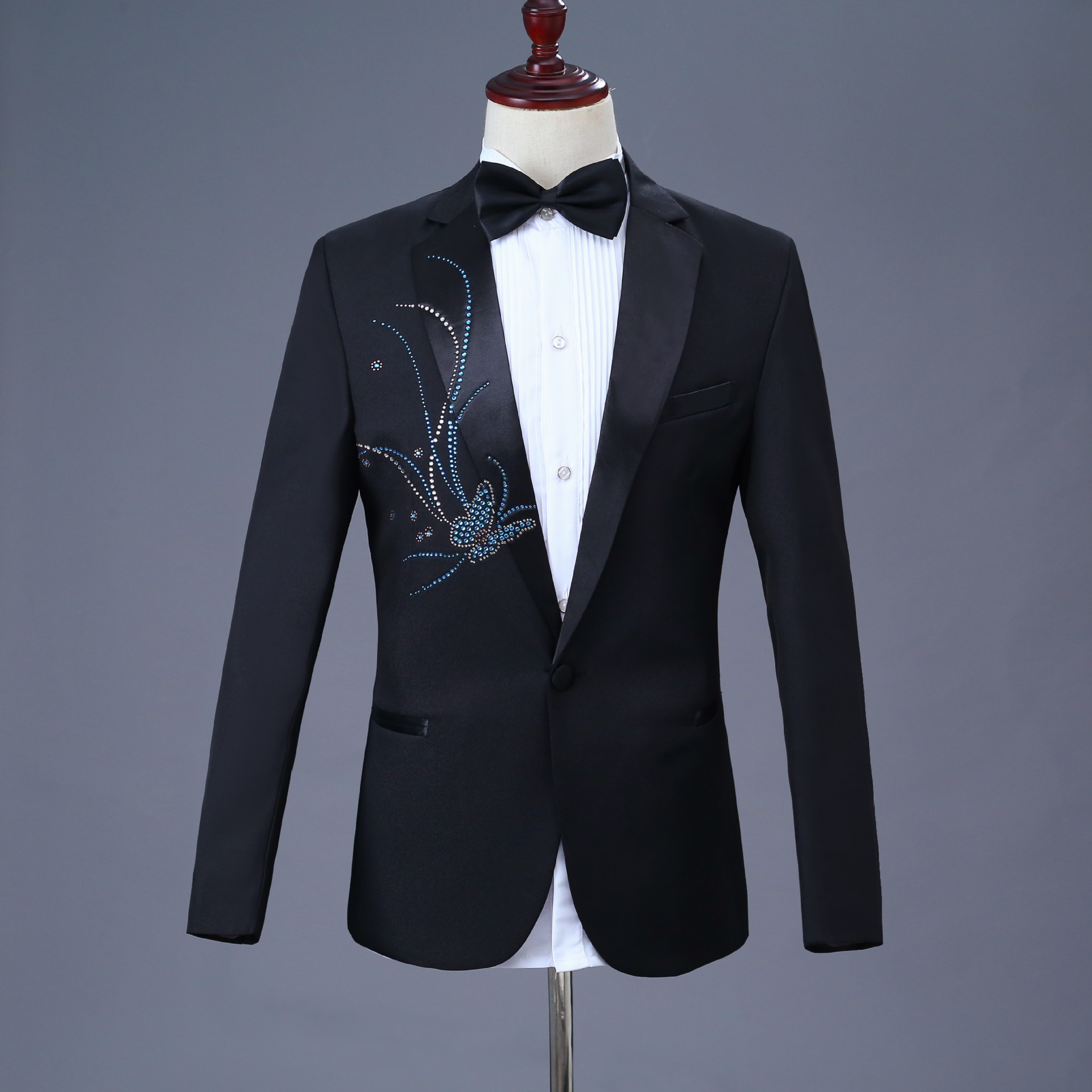 블랙 레이크 블루 다이아몬드(싱글 재킷+나비넥타이)