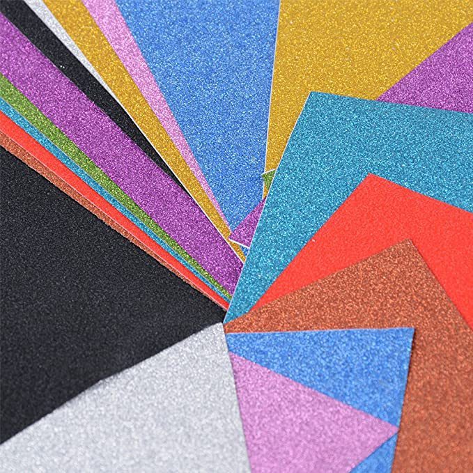 250g Glitter Paper Non-Shedding Glitter Cardboard Glitter Paper Kindergarten Handmade DIY Material Paper Art Paper