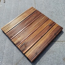 户外防腐木室外塑木阳台拼接地板露台庭院浴室碳化木实木地板环保