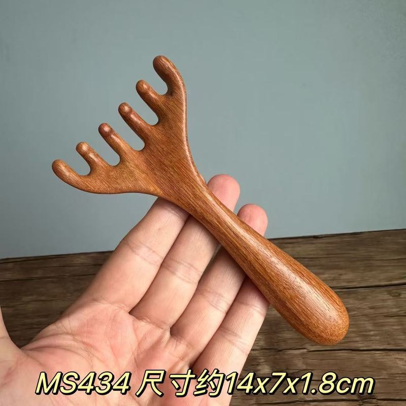 鹿角经络梳头部按摩器眼周按摩梳抓头疗按摩爪挠头神器点穴拨筋棒|undefined