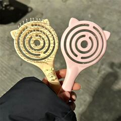 新しいベイビーマウスかわいい形ふわふわ中空コーム猫の爪マッサージ柔らかい歯コーム小型でポータブル学生コーム