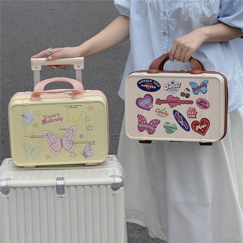  New Portable Luggage Cosmetic Bag Large Capacity Portable Cute Cartoon Cosmetic Storage Box