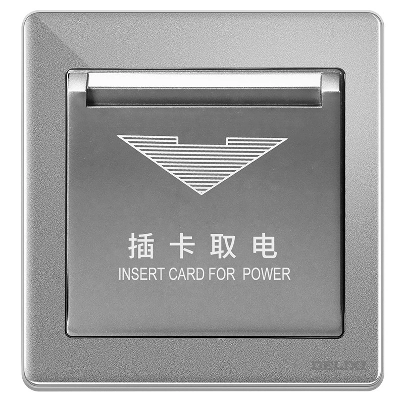 Панель Delixi Household 86 CD889 Ink Cai Caikai Open Double Control Starry Sky Gray Wall Switch