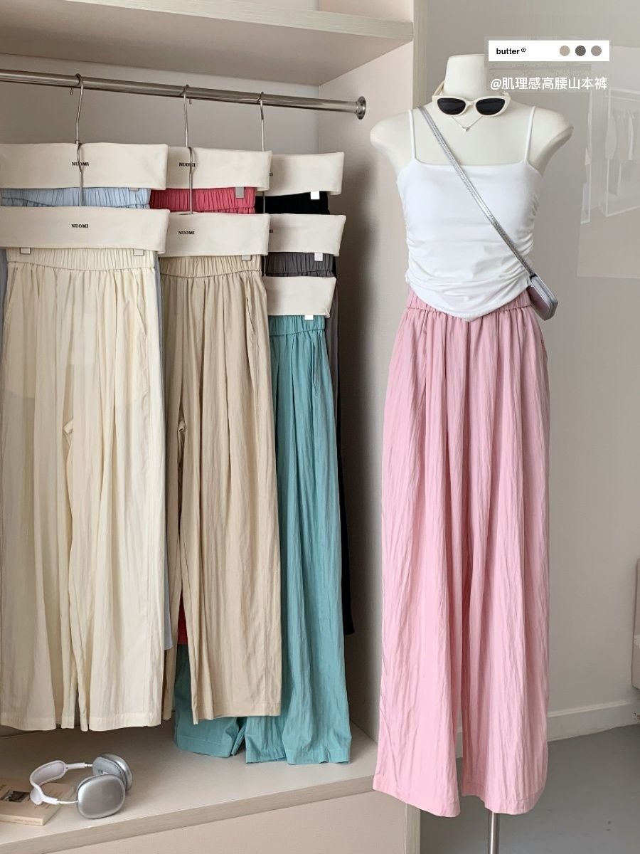 Girls' summer thin ice silk wide-leg pants, 2026 new style, children's casual pants, loose-fitting mosquito-proof pants for older girls.