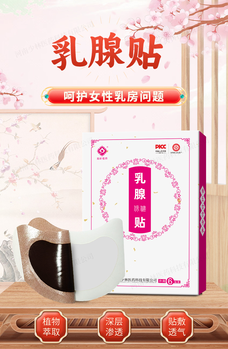 Breast Care Herbal Patch 6-Piece Pack for Women Chest Wellness External Use key features