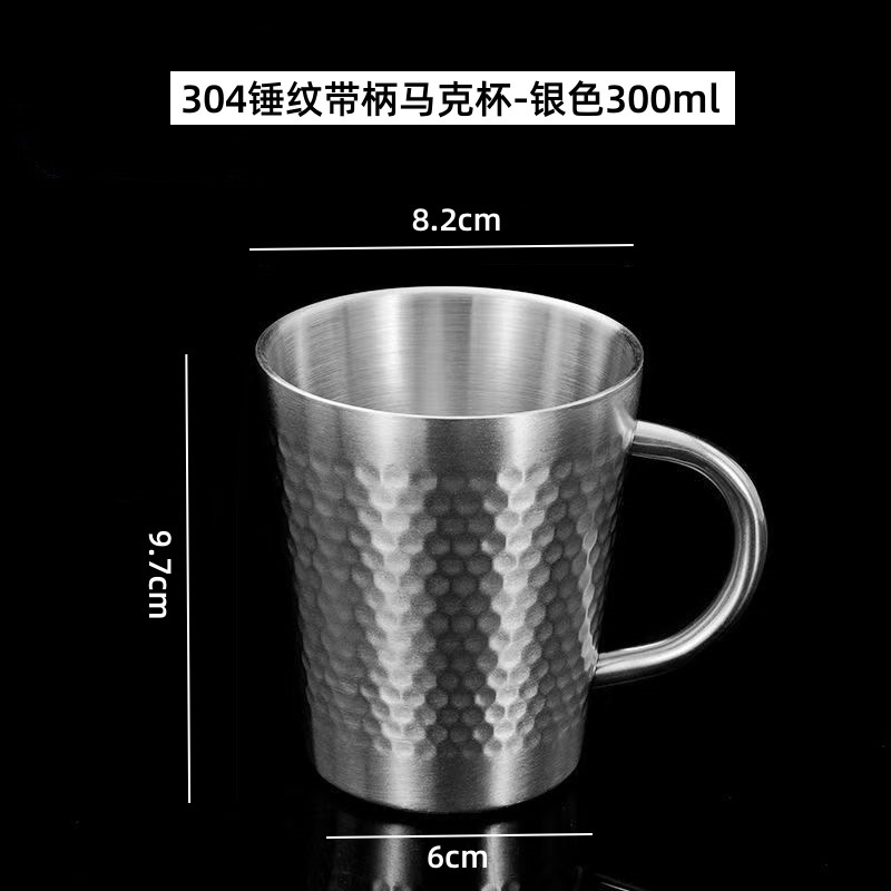 손잡이 300cm 실버 가진 304 망치질 이중층