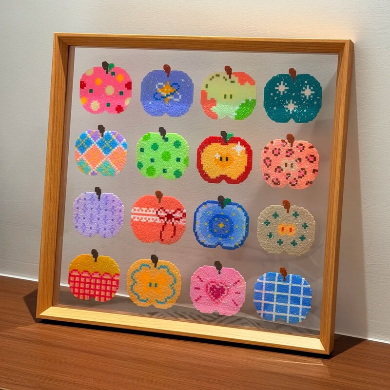 Acrylic Bead Art Photo Frame Square Double-Sided Transparent God of Wealth Bead Art Finished Product Storage Box Empty Frame Desktop Display Stand Acrylic Bead Art Photo Frame Square Double-Sided Transparent God of Wealth Bead Art Finished Product Storage Box Empty Frame Desktop Display Stand