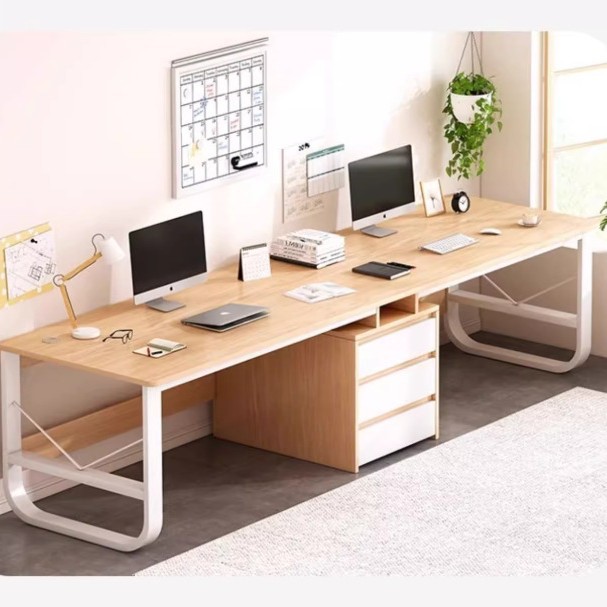 Escritorio para computadora doble Escritorio con cajón Dormitorio Hogar Escritorio simple Escritorio moderno simple Banco de trabajo