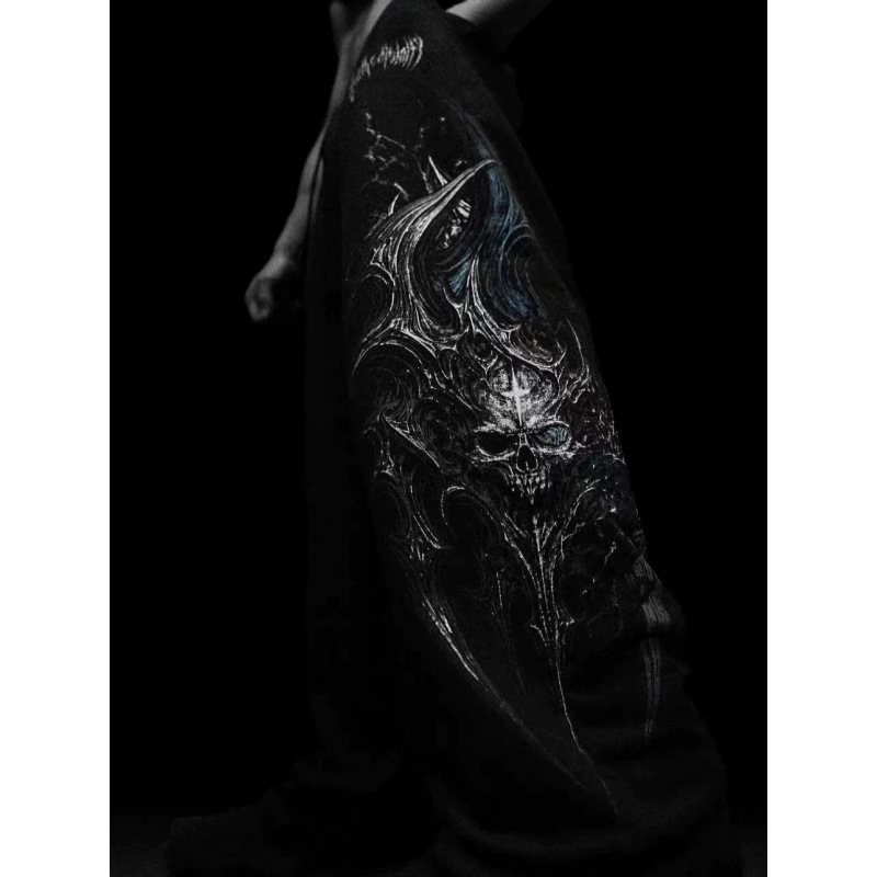 Breathedivinity Men's Sweatpants, American Trendy Brand, Sporty Casual Straight Leg Pants, Fashionable High Street Style
