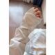 French Style Lace Bow Printed Ice Silk Pajamas Women's Summer Long Sleeve Shorts Sling Home Clothes Three-piece Set