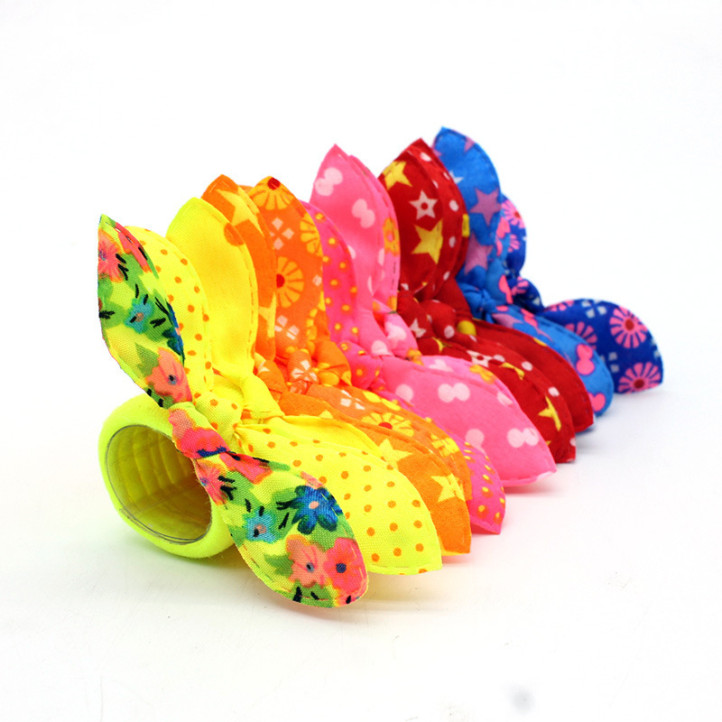 Banda de pelo de moda de estilo coreano para niños Orejas de conejo lindo accesorios para el cabello banda de pelo lunares a rayas flor tela diadema al por mayor