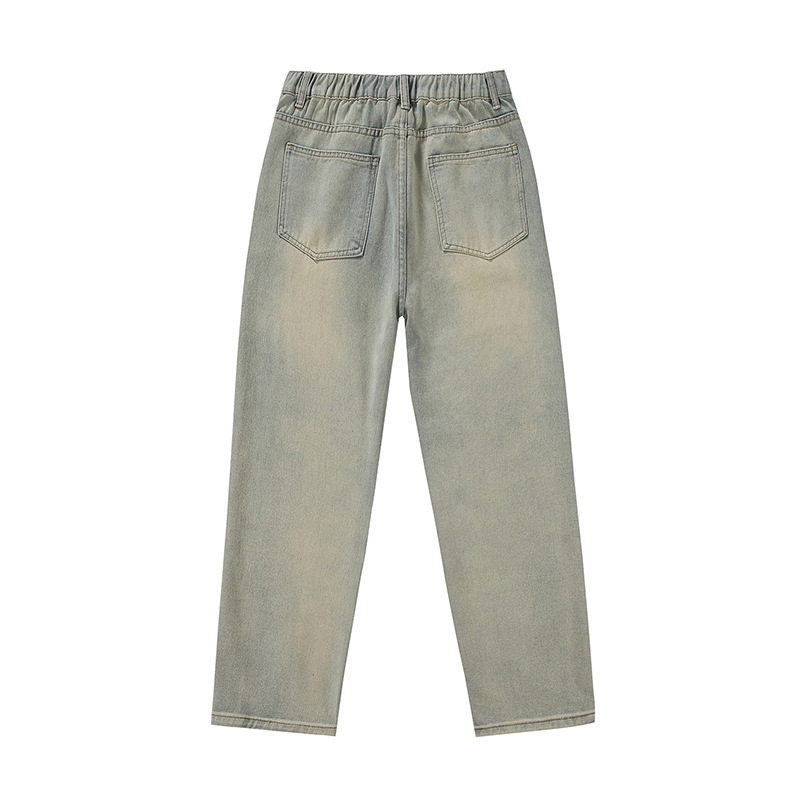 Herrkläder, retro lösa, vida ben långbyxor för pojkar, vår och höst_voghion.com