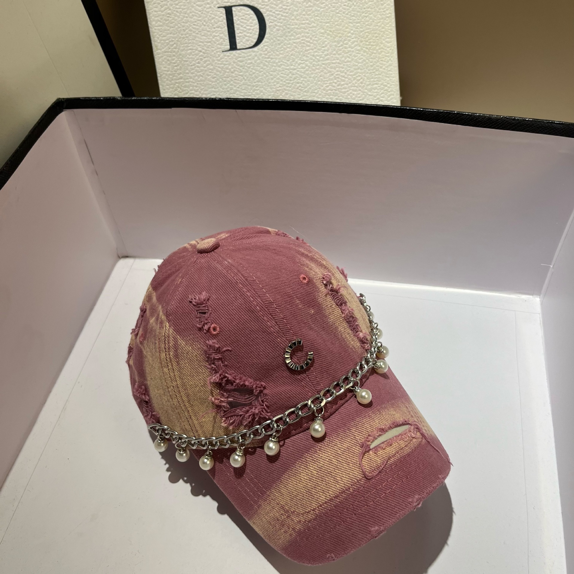 Κορεατική έκδοση σε μικρό άρωμα με γράμμα C, μαργαριτάρι, βουρτσισμένο βαμβάκι, μπέιζμπολ, φθινόπωρο, νέο στυλ, εξατομικευμένο_voghion.com