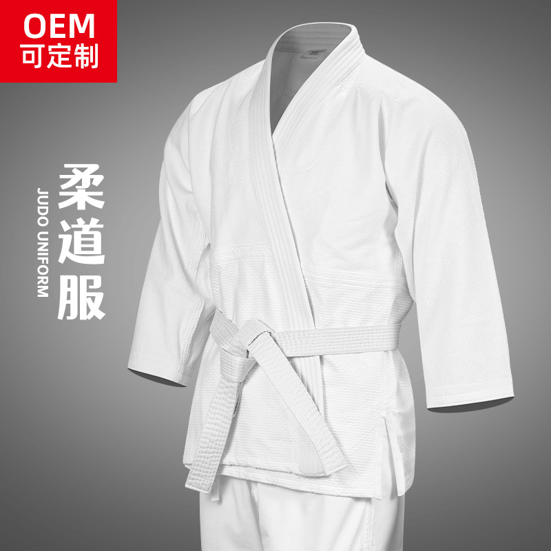 Judo Uniforms Wholesale Cotton Adult Children's Karate Professional Competition Training Uniforms Breathable Jiu-Jitsu Uniforms