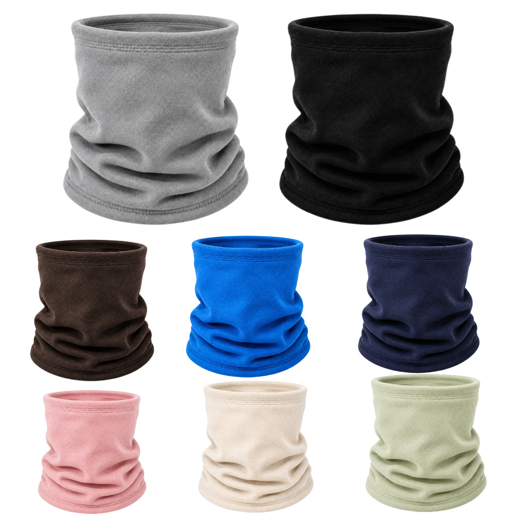 Windproof and warm fleece neck warmer for outdoor activities, winter cycling, cold weather protection, skiing, and mountaineering; face mask available in stock