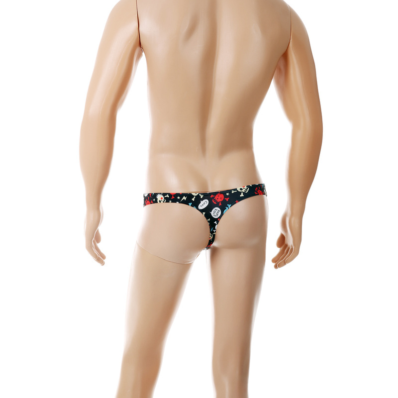 European and American Halloween Skull-Themed Seductive Sexy Men's Thong Underwear with Pouch T-Pants European and American Halloween Skull-Themed Seductive Sexy Men's Thong Underwear with Pouch T-Pants