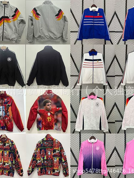 2526 New Football Uniform Windproof and Sunproof Hooded Windbreaker Pre-Game Sports Jacket Top Group Purchase Is Better