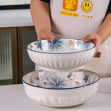 日式家用特大号汤碗创意汤盆陶瓷酸菜鱼毛血旺龙虾大盆简约大塘祥