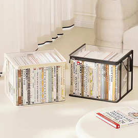 书本整理箱学生教室放书本收纳盒透明收纳家用大容量课本收纳袋