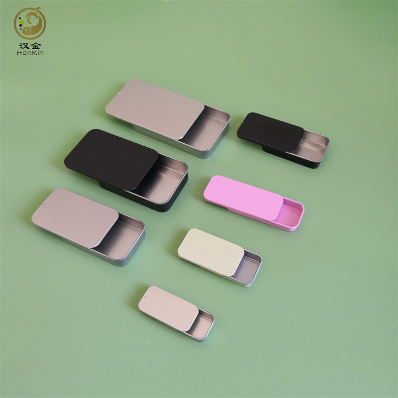 香膏小铁盒眉毛皂推拉小铁盒车载膏清凉油铁盒纪念品徽章滑盖铁罐