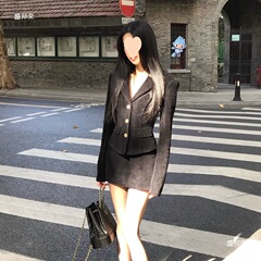 ピュアセクシースリムスーツレディース春秋高級ブレザーフェミニンスリムスリムスカート2点セット