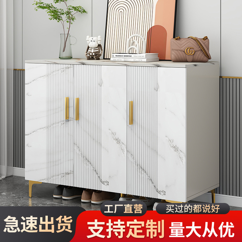 원목 신발장 북유럽 그레이 제조업체 공급 대용량 수납 칸막이 캐비닛 가정용 수납장